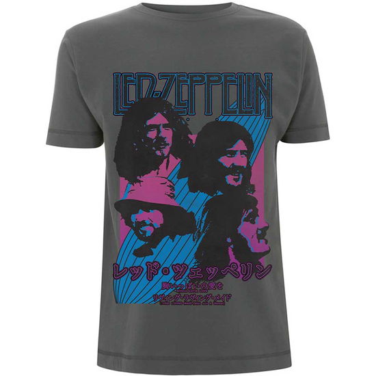 Cover for Led Zeppelin · Led Zeppelin Unisex T-Shirt: Japanese Blimp (Charcoal Grey) (T-shirt) [size S] [Grey - Unisex edition] (2021)