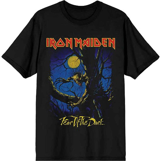 Iron Maiden Unisex T-Shirt: Fear of the Dark Moonlight - Iron Maiden - Mercancía -  - 5056561030081 - 