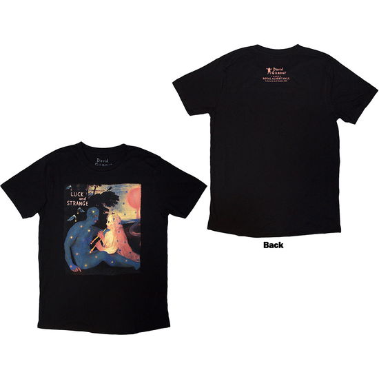 Cover for David Gilmour · David Gilmour Unisex T-Shirt: Luck &amp; Strange London 2 (Black) (Back Print &amp; Ex-Tour) (T-shirt) [size S] (2025)