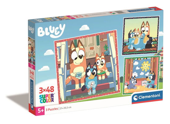 Cover for Puslespil Square Bluey, 3x48 brikker (Jigsaw Puzzle) (2023)