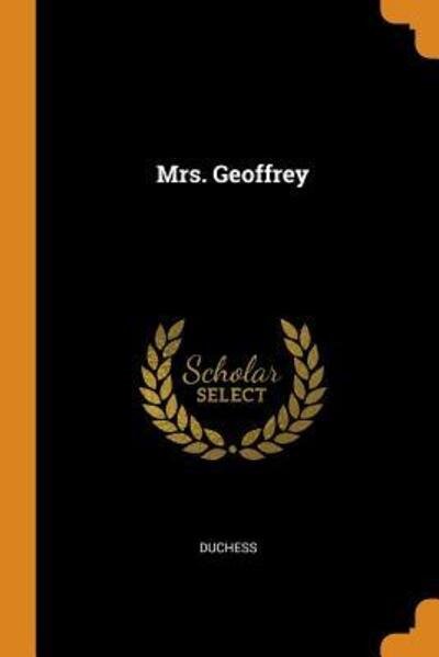 Cover for Duchess · Mrs. Geoffrey (Paperback Book) (2018)