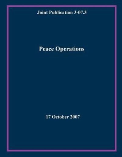 Cover for Joint Chiefs of Staff · Peace Operations (Paperback Book) (2017)