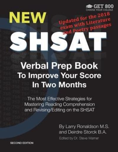 New Shsat Verbal Prep Book to Improve Your Score in Two Months - Steve Warner - Książki - Createspace Independent Publishing Platf - 9781547240081 - 9 czerwca 2017