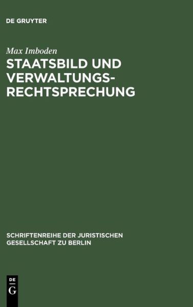 Cover for Imboden · Staatsbild und Verwaltungsrecht (Book) (1963)