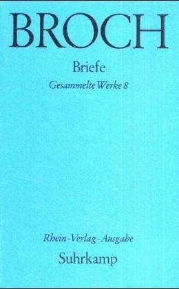 Cover for Hermann Broch · Gesammelte Werke.08 Briefe (Book)