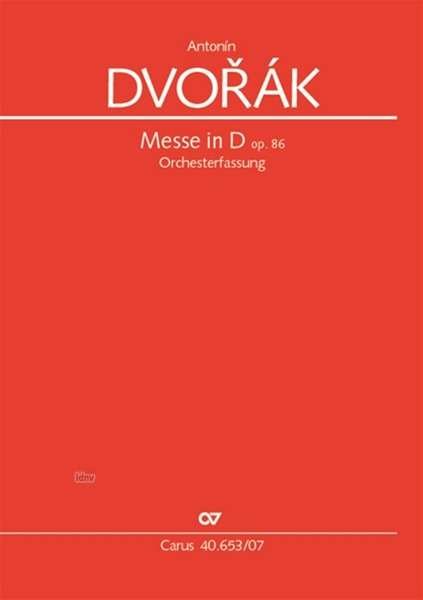Cover for Dvorák · Messe in D, Studienpartitur (Book)