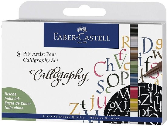 Cover for Faber and Faber · Faber-Castell Multicoloured  Calligraphy Pens 8pc (Legetøj)