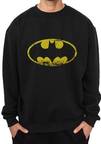 Batman - Distressed Logo (Felpa Unisex Tg. S) - Batman - Merchandise -  - 5054015053082 - 