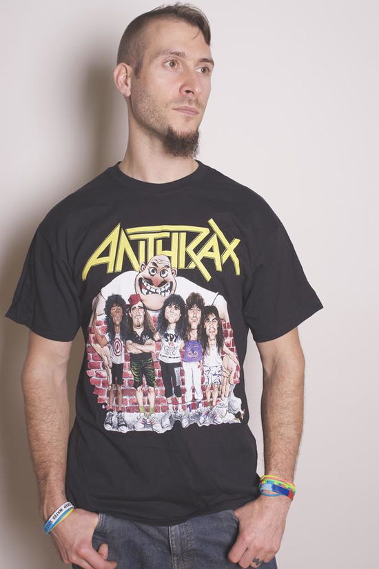 Anthrax Unisex T-Shirt: Euphoria Group Sketch - Anthrax - Fanituote - MERCHANDISE - 5055295344082 - maanantai 18. maaliskuuta 2019