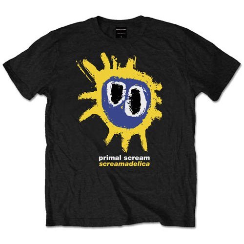 Cover for Primal Scream · Primal Scream Unisex T-Shirt: Screamadelica Yellow (T-shirt) [size S] [Black - Unisex edition] (2015)