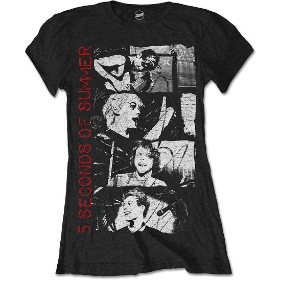 Cover for 5 Seconds of Summer · 5 Seconds of Summer Ladies T-Shirt: Photo Stacked (T-shirt) [size S] [Black - Ladies edition]