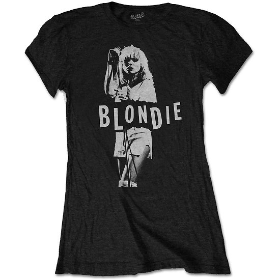 Cover for Blondie · Blondie Ladies T-Shirt: Mic. Stand (T-shirt) [size S] [Black - Ladies edition]