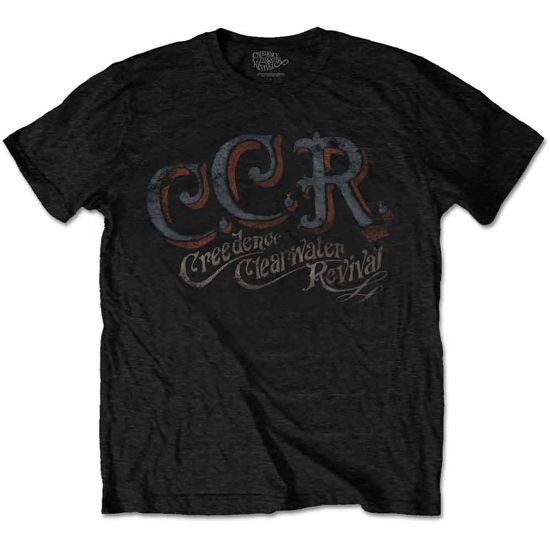 Cover for Creedence Clearwater Revival · Creedence Clearwater Revival Unisex T-Shirt: CCR (Black) (T-shirt) [size L] [Black - Unisex edition] (2020)