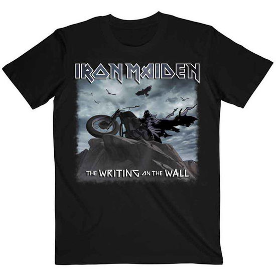 Iron Maiden Unisex T-Shirt: The Writing on the Wall Single Cover - Iron Maiden - Merchandise -  - 5056561046082 - August 5, 2022