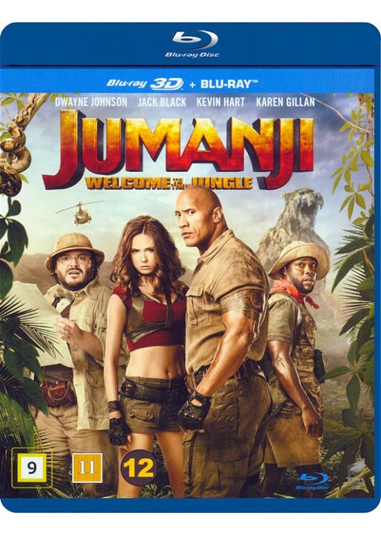 Cover for Dwayne Johnson / Jack Black / Kevin Hart / Karen Gillian · Jumanji: Welcome to the Jungle (3D Blu-ray/BD) [3D edition] (2018)