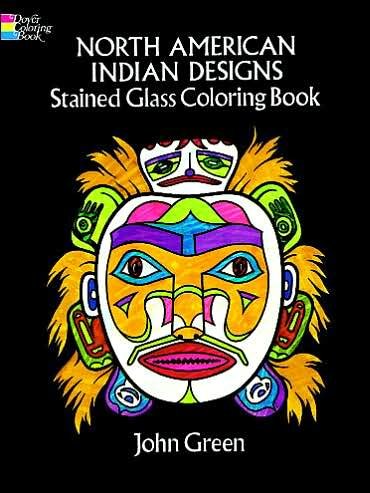 Cover for John Green · North American Indian Designs Stained Glass Colouring Book - Dover Design Stained Glass Coloring Book (MERCH) (2003)