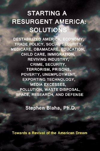 Cover for Stephen Blaha · Starting a Resurgent America: Solutions: Destabilized America, Economy, Trade Policy, Social Security, Medicare, Obamacare, Education, Child Care, I (Paperback Book) (2013)