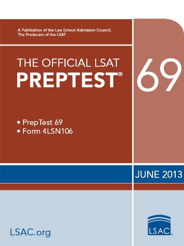 Cover for Law School Admission Council · Official Lsat Preptest 69: (June 2013 Lsat) (Official Lsat Preptests) (Paperback Book) (2013)