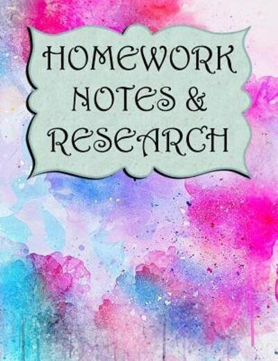 Cover for T D · Homework, Notes &amp; Research (Taschenbuch) (2019)