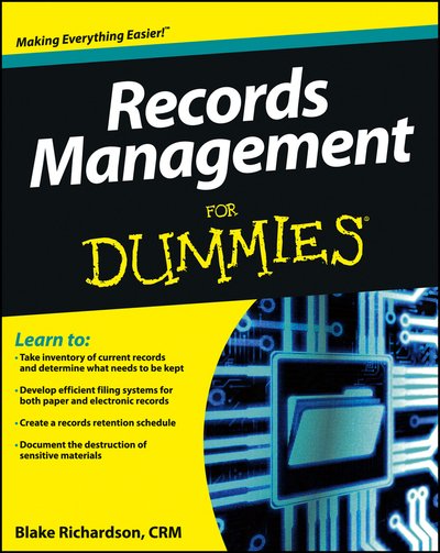 Cover for CRM Blake Richardson · Records Management For Dummies (Paperback Bog) (2012)