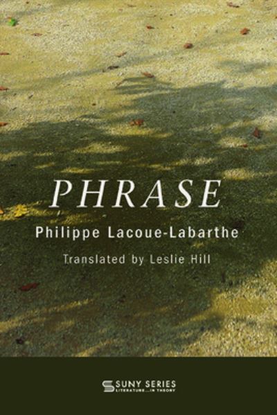 Cover for Philippe Lacoue-Labarthe · Phrase (Paperback Book) (2018)