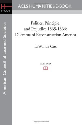 Cover for John H. Cox · Politics, Principle, and Prejudice 1865-1866: Dilemma of Reconstruction America (Paperback Book) (2008)