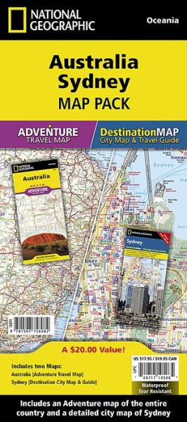 Cover for National Geographic Maps - Adventure · Australia, Sydney, Map Pack Bundle: Travel Maps International Adventure / Destination Map (Map) [2015th edition] (2019)