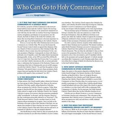 Cover for Usccb · Who Can Go to Holy Communion? (Hardcover bog) (2007)
