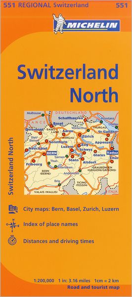 Cover for Michelin Travel &amp; Lifestyle · Switzerland, North (Maps / Regional (Michelin)) (Map) [10th edition] (2017)