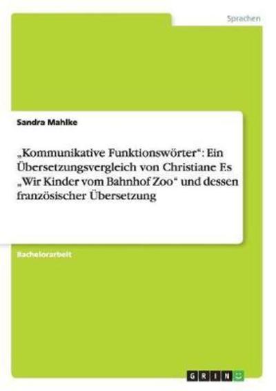 Cover for Mahlke · Kommunikative Funktionswörter : (Book)