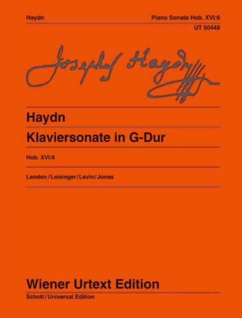 Cover for Joseph Haydn · Klaviersonate: Nach den Quellen hrsg. von Christa Landon und Ulrich Leisinger. Hob. XVI:6. piano. (Partituren) (2022)