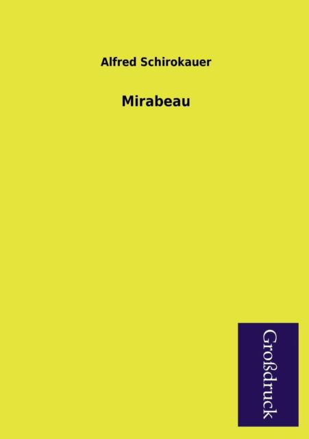 Cover for Alfred Schirokauer · Mirabeau (Paperback Book) [German edition] (2013)