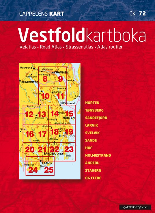 Cover for Cappelen Damm · CK: Vestfoldkartboka : veiatlas = road atlas = Strassenatlas = atlas routier (Spiralbok) (2009)