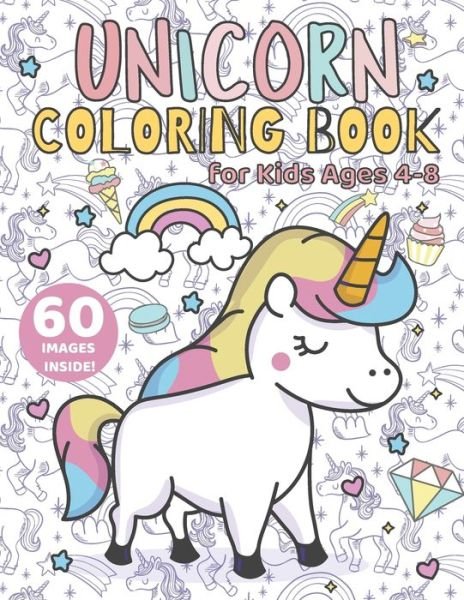 Cover for Unicorn Books · Unicorn Coloring Book for Kids Ages 4-8 (Paperback Book) (2020)