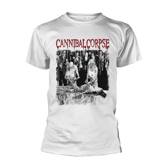 Cover for Cannibal Corpse · Butchered at Birth (White) (T-shirt) [size L] [White edition] (2019)