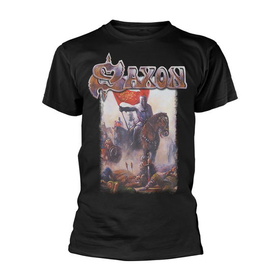 Cover for Saxon · T/S Crusader (T-shirt) [size L] [Black edition] (2024)