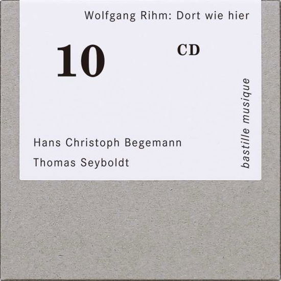 Cover for Wolfgang Rihm · Lieder für Bariton &amp; Klavier &quot;Dort wie hier&quot; (CD)