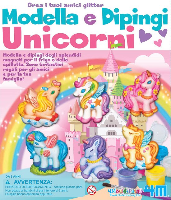 Unicorni Glitter - 4M: Modella & Dipingi - Merchandise - 4M Industrial Development - 4893156047083 - 