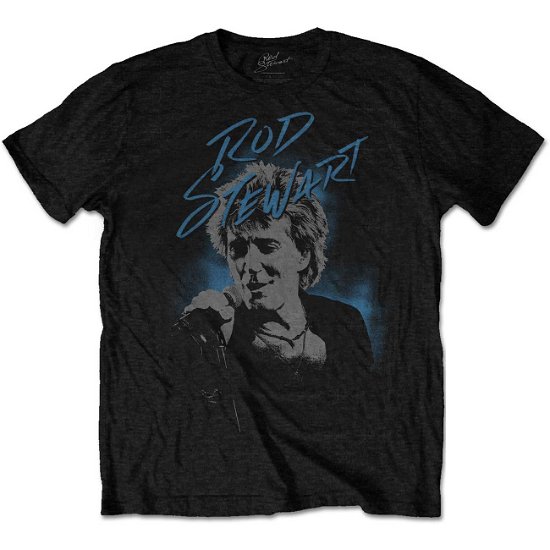 Cover for Rod Stewart · Rod Stewart Unisex T-Shirt: Scribble Photo (T-shirt) [size M] [Black - Unisex edition]