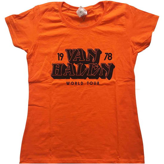 Van Halen Ladies Tee: World Tour '78 - Van Halen - Koopwaar -  - 5056368680083 - 