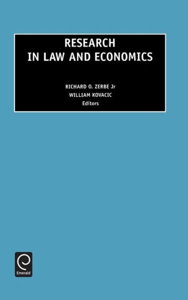 Cover for William E. Kovacic · Research in Law and Economics - Research in Law and Economics (Hardcover Book) (2000)
