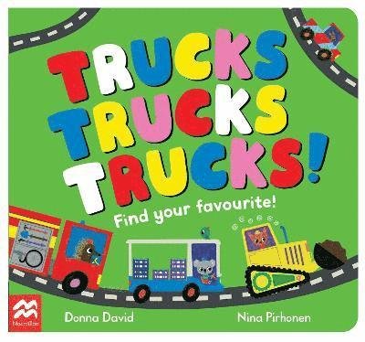 Cover for Donna David · Trucks Trucks Trucks!: Find Your Favourite - 50 to Follow and Count (Kartonbuch) (2023)