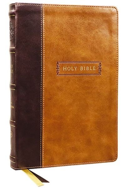 Cover for Thomas Nelson · KJV Holy Bible with Apocrypha and 73,000 Center-Column Cross References, Brown Leathersoft, Red Letter, Comfort Print (Thumb Indexed): King James Version (Leather Book) (2023)