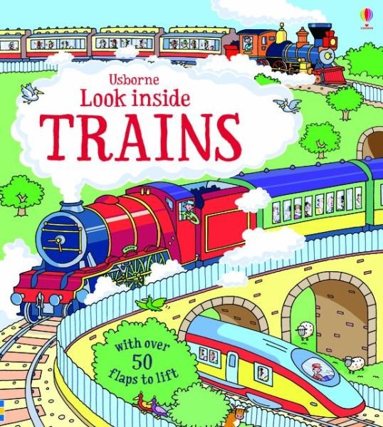 Cover for Alex Frith · Look Inside Trains - Look Inside (Board book) (2015)