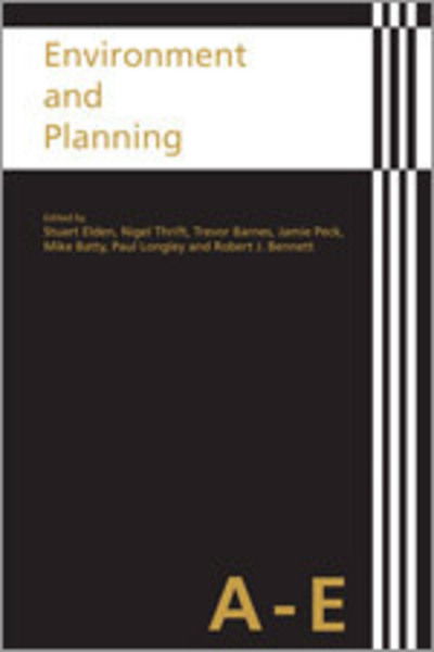 Cover for Stuart Elden · Environment and Planning - SAGE Library of Urban and Regional Research (Hardcover Book) [Five-volume Set Ed. edition] (2011)