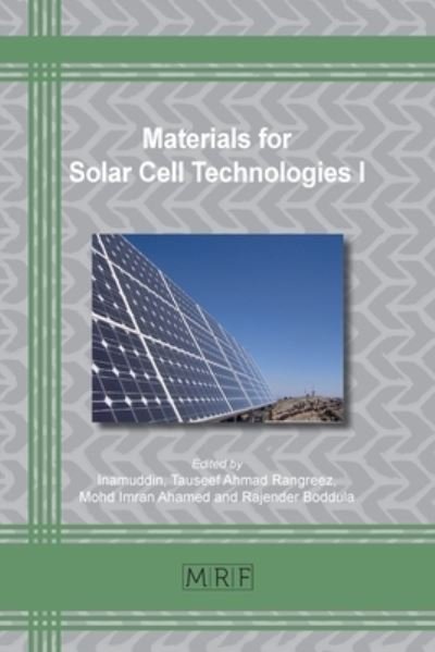 Cover for Inamuddin · Materials for Solar Cell Technologies I (Paperback Bog) (2021)