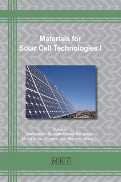 Cover for Inamuddin · Materials for Solar Cell Technologies I (Paperback Book) (2021)