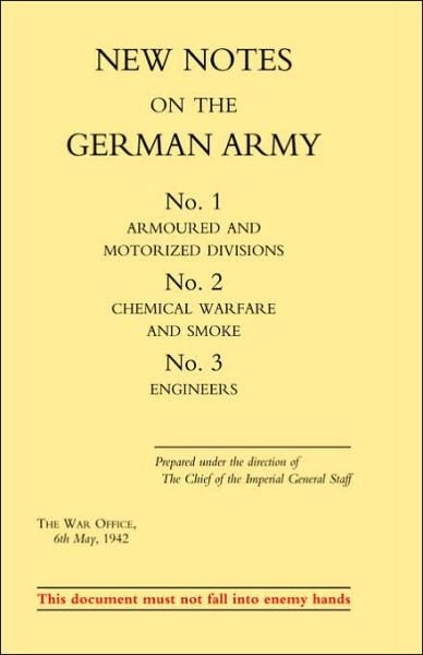 Cover for War Office · New Notes on the German Army (Taschenbuch) [New edition] (2003)