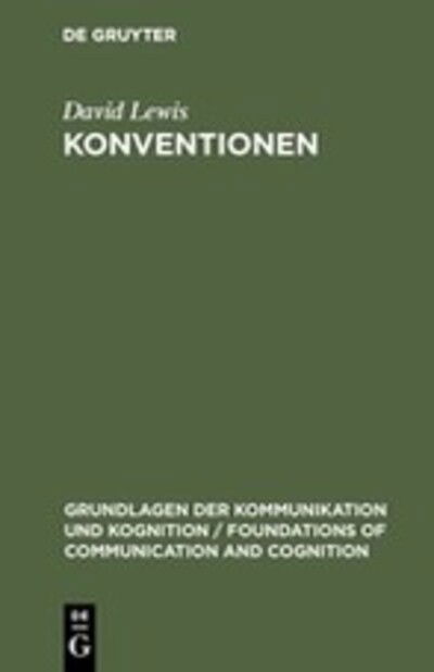 Cover for David. Lewis · Konventionen (Book) (1975)