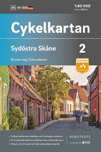Cover for Norstedts · Cykelkartan: Sydöstra Skåne (Hardcover bog) (2020)